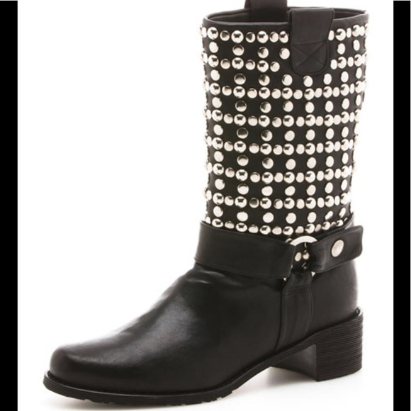 Stuart Weitzman Shoes - NWOT Stuart Weitzman Studded Moto Boot